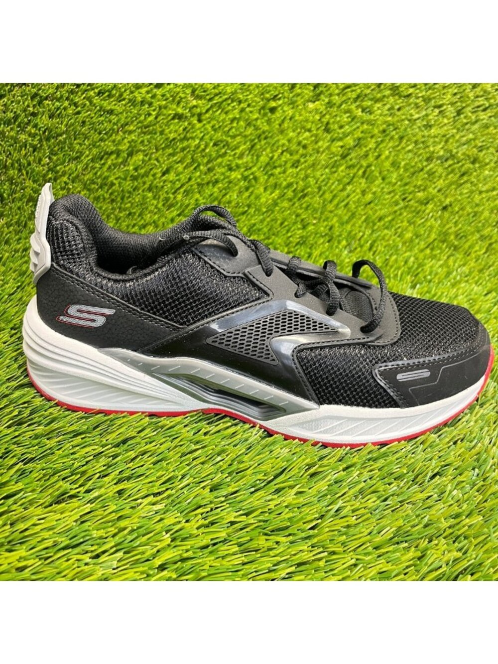 Skechers Techno Drift Boys Size 6Y Black Athletic Running Walking Shoes Sneakers